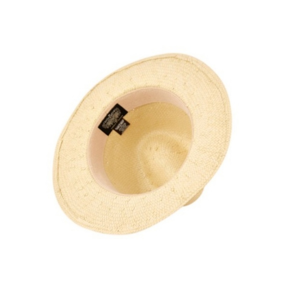 Unisex Black Panama Style Straw Paper Hat - Picture 3 of 3